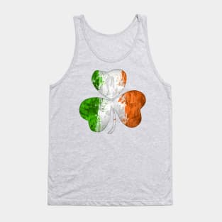 Irish Shamrock Grunge Tank Top